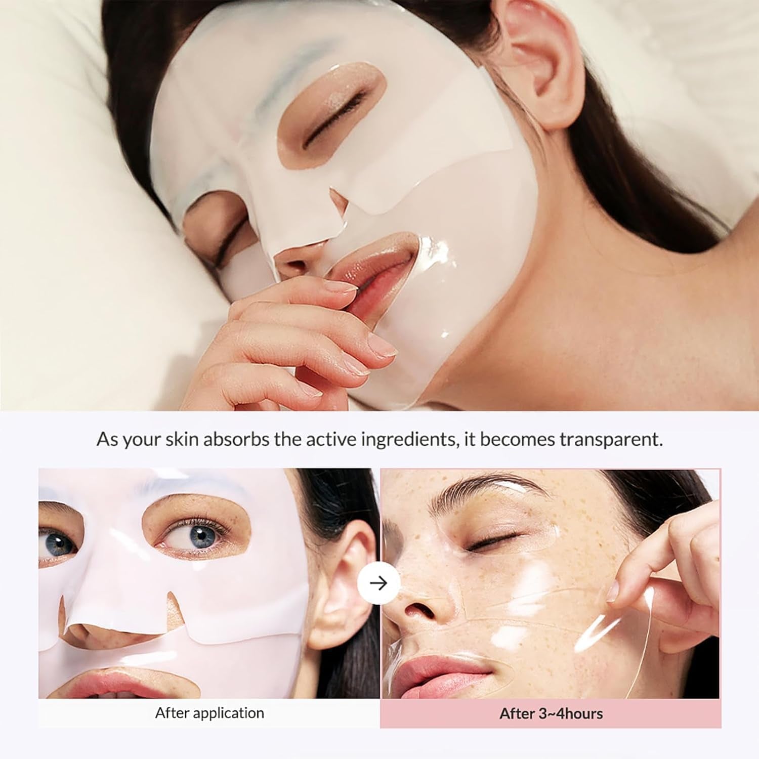 10PCS Mask Collagen, Collagen Real Deep Mask, Masque Collagene Visage, Korean Masque Collagene Visage Real Deep Mas-K, Masqu-E De Nuit Anti-Rides, Pore Minimizing Elasticity Improvem.